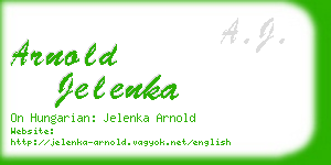 arnold jelenka business card